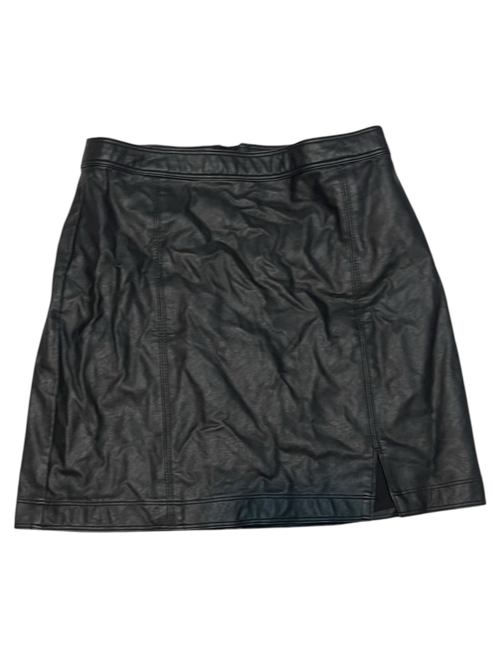 Abercrombie & Fitch Black Faux Leather‎ Pencil Mini Skirt Casual Edgy Women's S